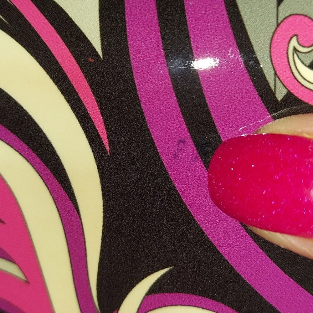 Emilio Pucci-Vintage Multi-color Print Bifold wallet in pink, purple & black - Picture 6 of 11